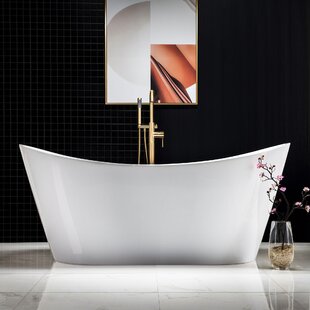 67'' x 32'' Freestanding Soaking Acrylic Bathtub - Unbeatable Bargain on Luxurious Soaking Tub