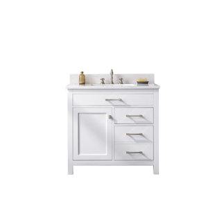 Ahyana 36'' Single Bathroom Vanity with Engineered Stone Top - Exclusive Deal on Bathroom Vanity Sets