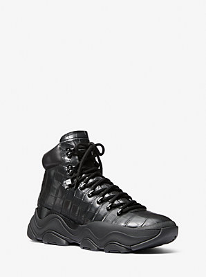Atlas Crocodile Embossed Leather Boot - Exclusive Deal on High-Quality Crocodile Leather Boots.