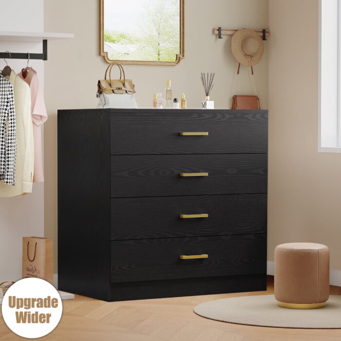 Black 4 Drawers Dresser - Unbeatable Bargain: Deep Discount on Stylish Storage