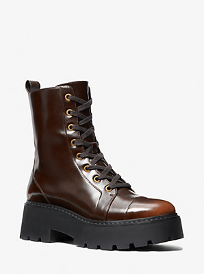 Blake Burnished Leather Combat Boot - Exclusive Deal on Premium Leather Combat Boots
