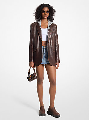 Burnished Leather Blazer - Massive Price Drop Exclusive Deal
