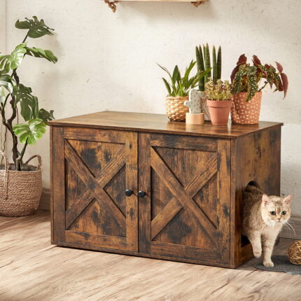Cat Litter Box Bench - Exclusive Deal on Hidden Litter Box Furniture at Unbeatable Bargain.