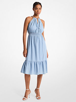 Chambray Halter Dress - Exclusive Deal on Comfortable Style.