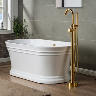 Cove Floor Freestanding Tub Filler with Diverter - Best Clearance Deal on Luxury Tub Fillers