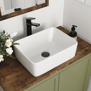 DeerValley Liberty 16'' x 12'' Rectangular Vitreous China Vessel Bathroom Sink - Exclusive Deal on Luxurious Bathroom Sinks