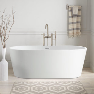Iris 59 x 30 Freestanding Soaking Acrylic Bathtub - Best Clearance Deal on Luxurious Comfort