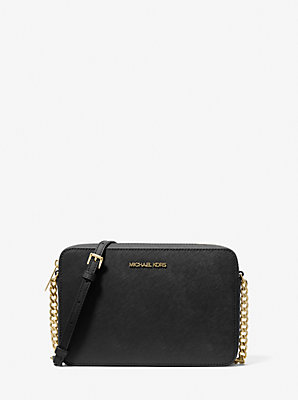 Jet Set Large Saffiano Leather Crossbody Bag - Best Clearance Deal on Saffiano Leather Style