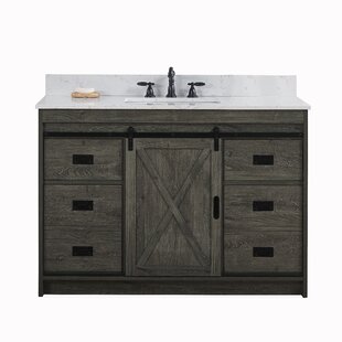 Jillian 48'' Single Bathroom Vanity with Engineered Stone Top - Best Clearance Deal on Bathroom Essentials