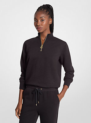 Logo Jacquard Quarter-Zip Sweater - Huge Savings Alert Unbeatable Bargain