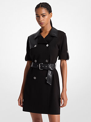 Mixed-Media Trench Dress - Exclusive Deal on Stylish Trench Dress at Unbeatable Clearance Price