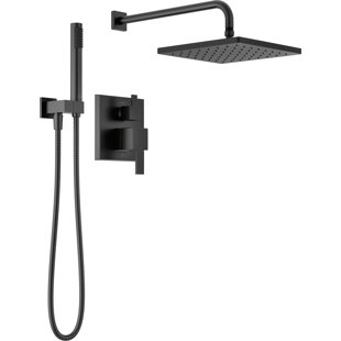 Modern Raincan Square Shower System - Best Clearance Deal on Rain Shower Head with Handheld Spray and Faucet Set