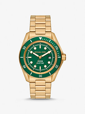 Oversized Maritime Gold-Tone Watch - Unbeatable Bargain on a Timeless Classic