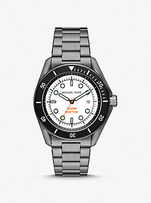 Oversized Maritime Gunmetal Watch - Unbeatable Bargain on Stylish Timepieces