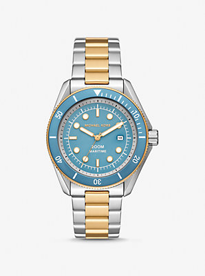 Oversized Maritime Two-Tone Watch - Flash Sale on the Best Clearance Deal