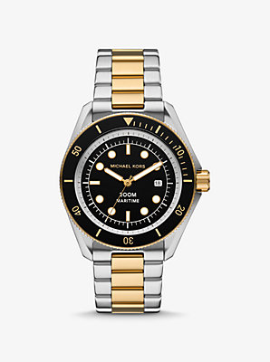 Oversized Maritime Two-Tone Watch - Unbeatable Bargain on the Latest Fashion Trend