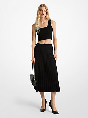 Ribbed Stretch Knit Midi Skirt - Unbeatable Bargain on Fashionable Knit Midi Skirts.