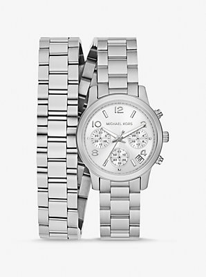 Runway Silver-Tone Wrap Watch - Flash Sale on Trendy Timepieces.