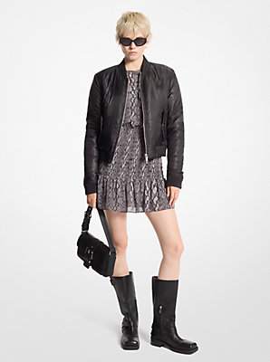 Satin Ciré Bomber Jacket - Exclusive Deal: Unbeatable Bargain on Luxe Satin Bomber.