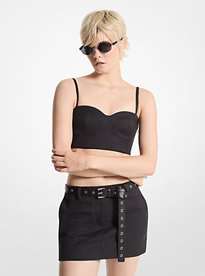 Stretch Wool Blend Mini Skirt - Unbeatable Bargain on Fashionable Comfort