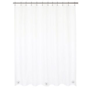 Wayfair Basics Microban Protected PEVA Solid Color Single Shower Curtain Liner - Best Clearance Deal