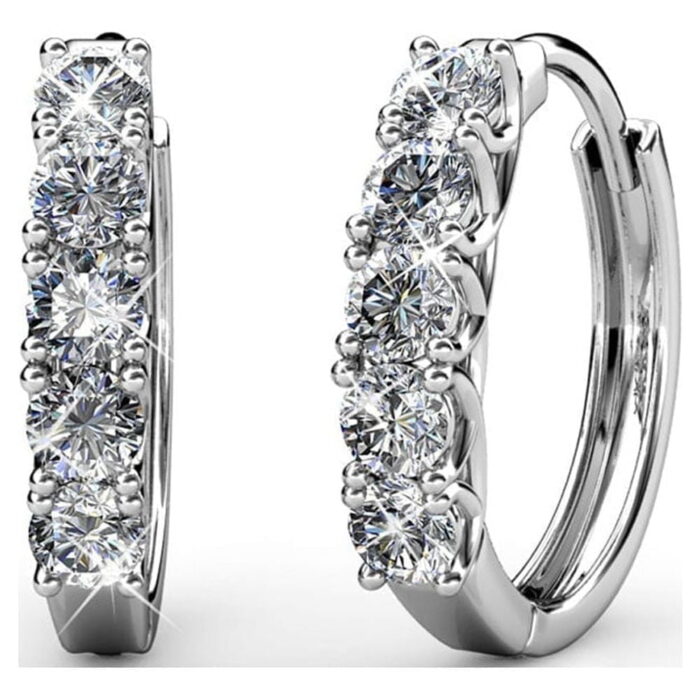 White Gold Hoop Earrings - Unbeatable Bargain in Fine Jewelry Clearance.