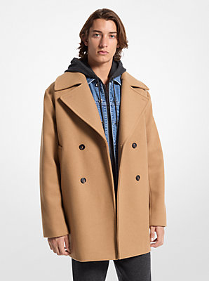 Wool Blend Peacoat - Best Clearance Deal on Warm Comfort